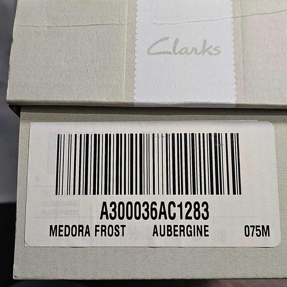 Clarks Medora Frost Aubergine Suede Mary Jane Flats Shoes Women US 7.5 M - Picture 8 of 9